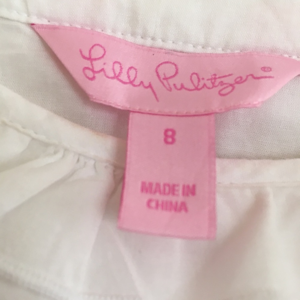 STUNNING Lilly Pulitzer white ruffle dress 8 - Picture 2 of 8